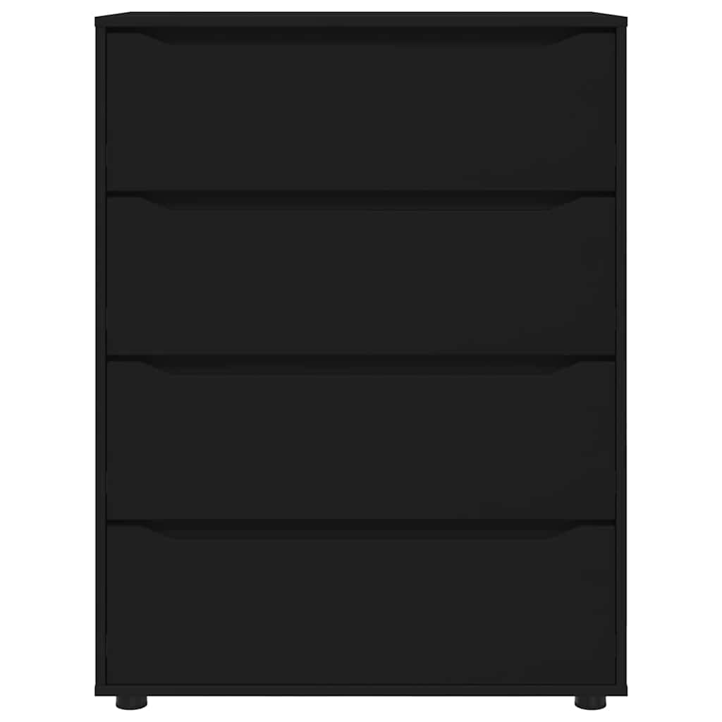 vidaXL Stauraumschränke 2 pcs Schwarz 80 x 48 x 105 cm Holzwerkstoff