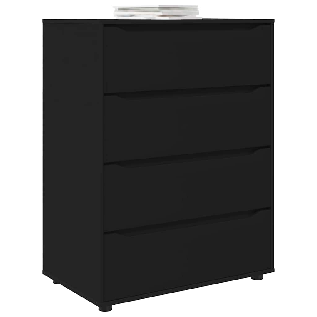 vidaXL Stauraumschränke 2 pcs Schwarz 80 x 48 x 105 cm Holzwerkstoff