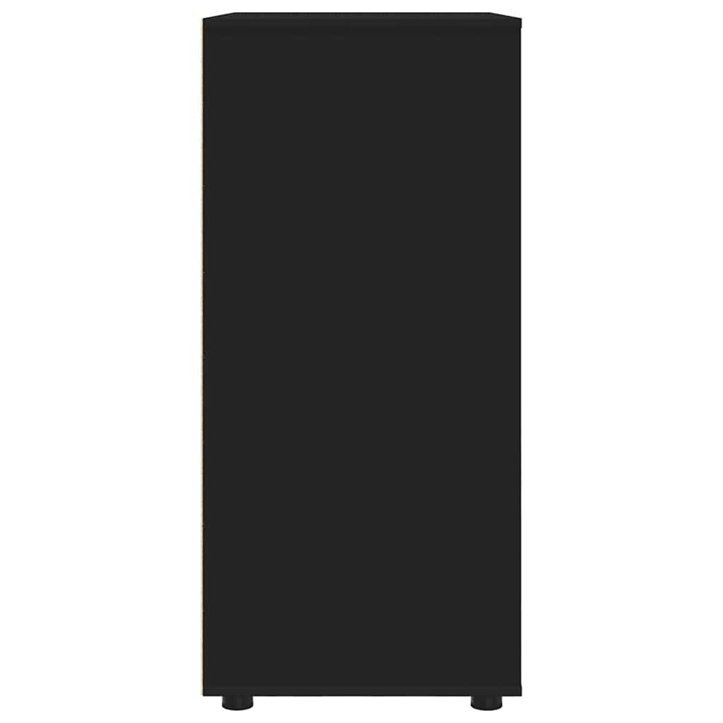 vidaXL Stauraumschränke 2 pcs Schwarz 80 x 48 x 105 cm Holzwerkstoff