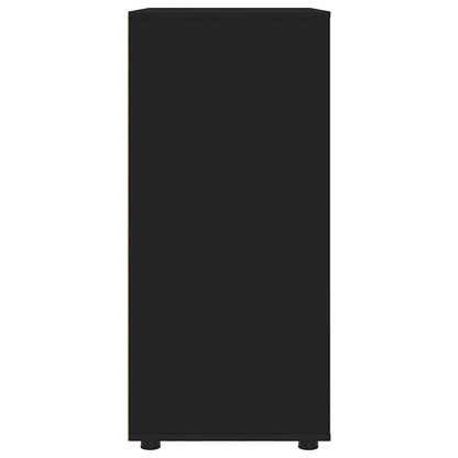 vidaXL Stauraumschränke 2 pcs Schwarz 80 x 48 x 105 cm Holzwerkstoff