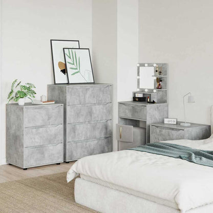 Stauraumschränke 2 pcs Beton Grau 80 x 48 x 105 cm