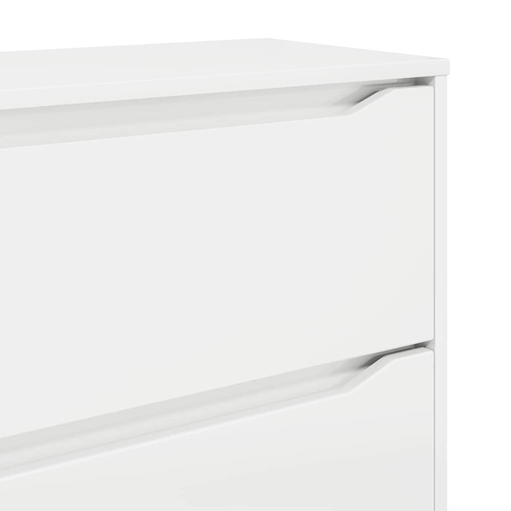 vidaXL Stauraumschränke 2 pcs Hochglanz Weiß 80 x 48 x 105 cm