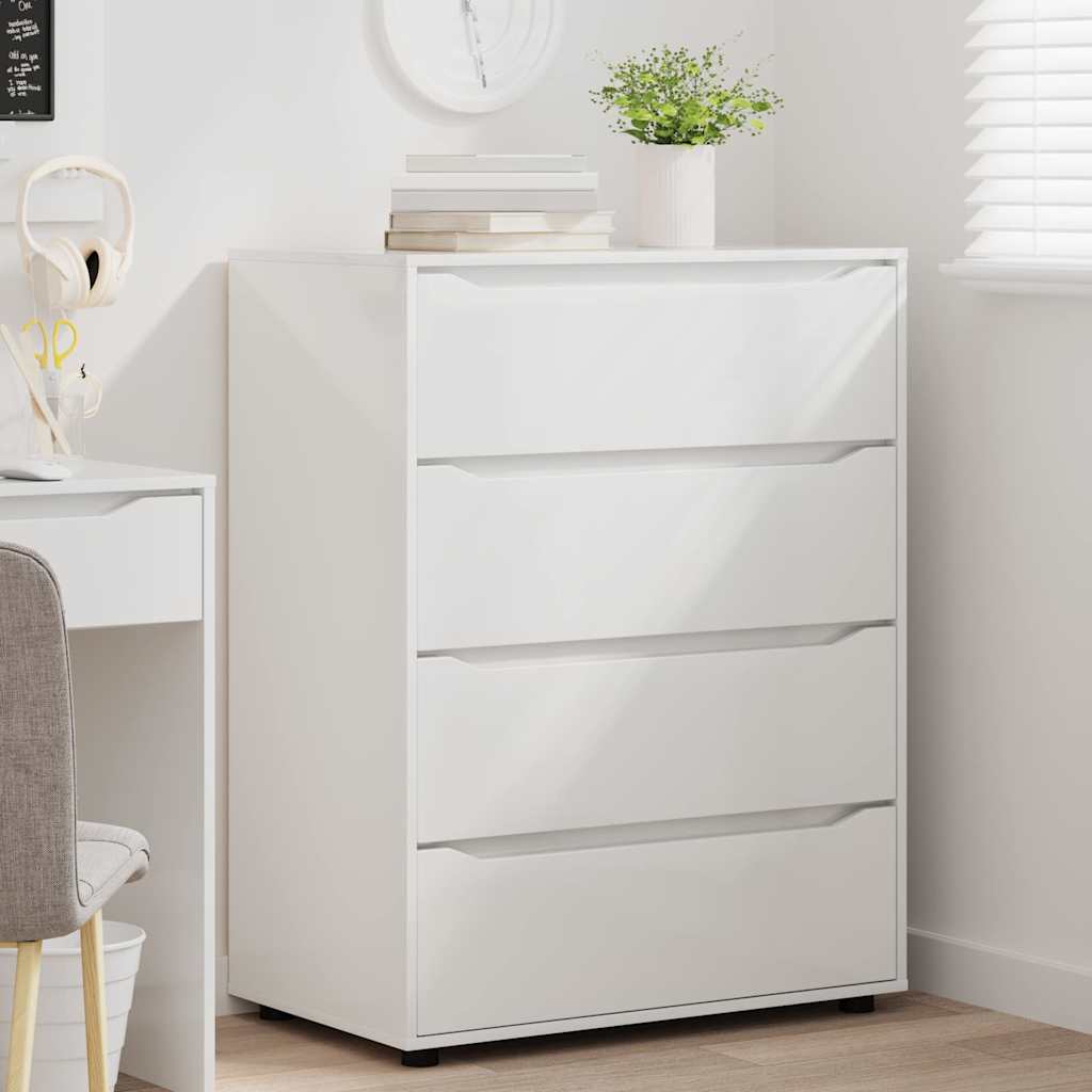 vidaXL Stauraumschränke 2 pcs Hochglanz Weiß 80 x 48 x 105 cm