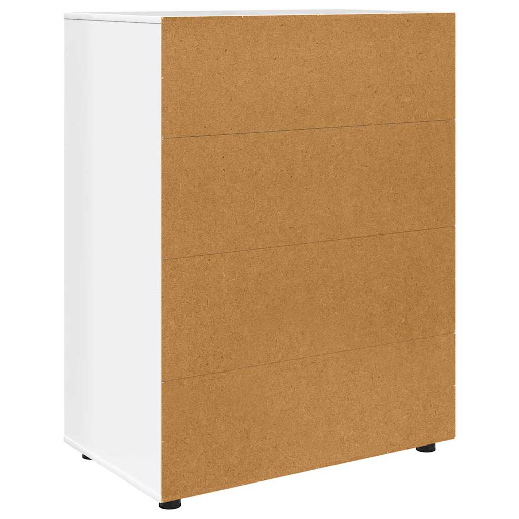 vidaXL Stauraumschränke 2 pcs Hochglanz Weiß 80 x 48 x 105 cm