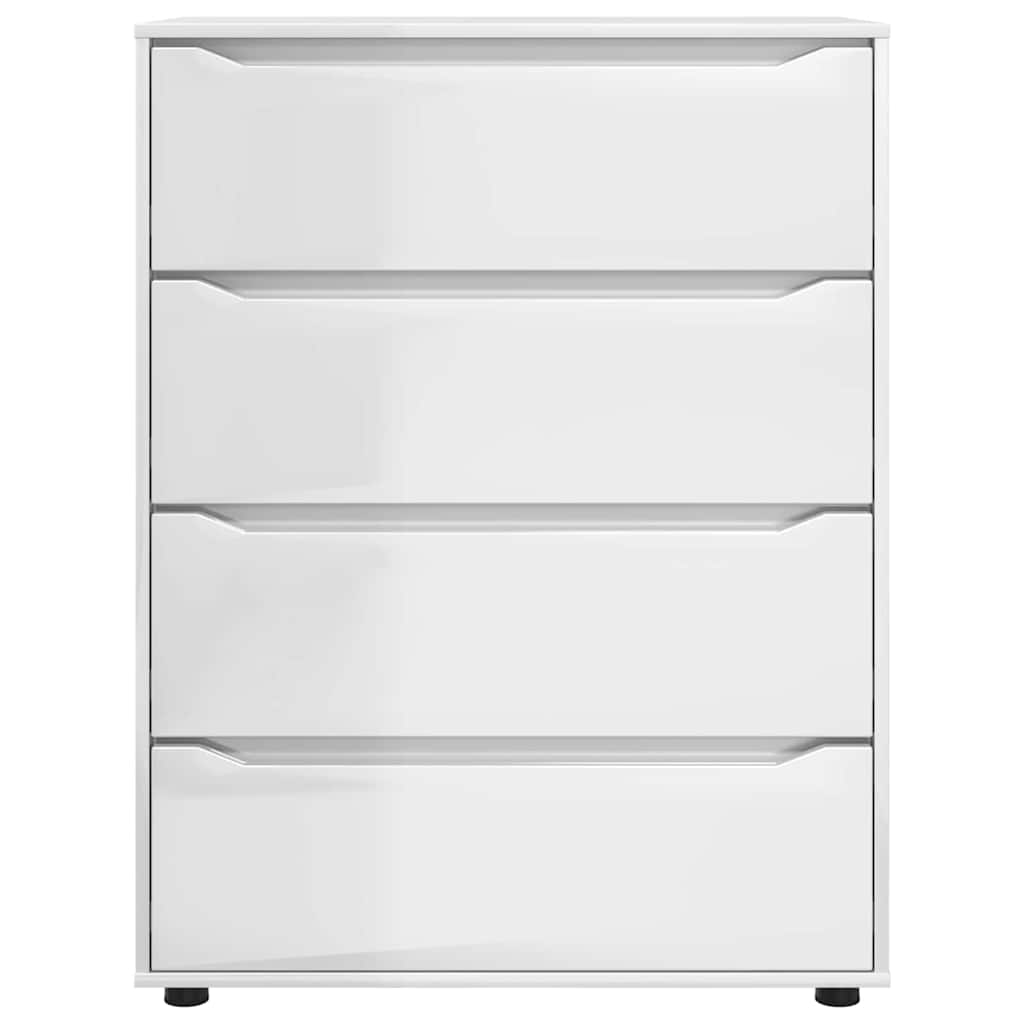 vidaXL Stauraumschränke 2 pcs Hochglanz Weiß 80 x 48 x 105 cm