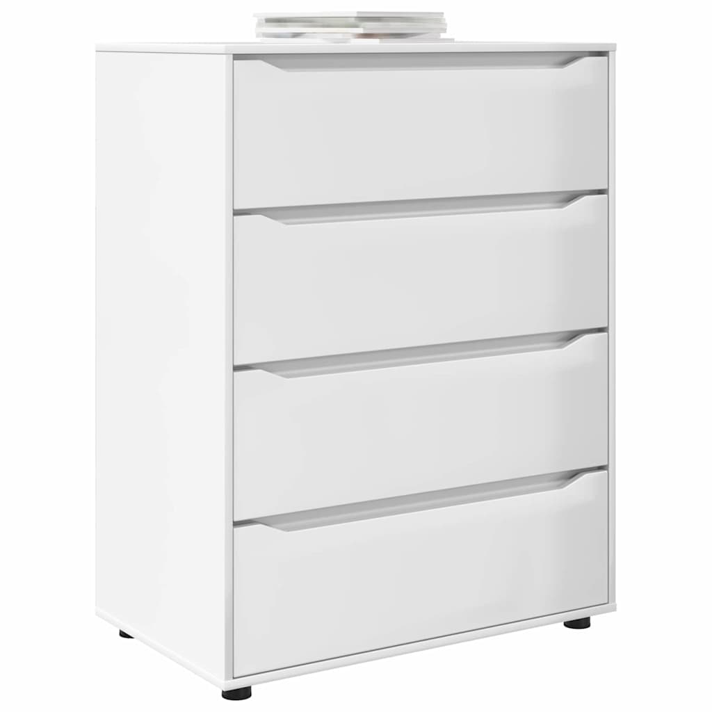vidaXL Stauraumschränke 2 pcs Hochglanz Weiß 80 x 48 x 105 cm