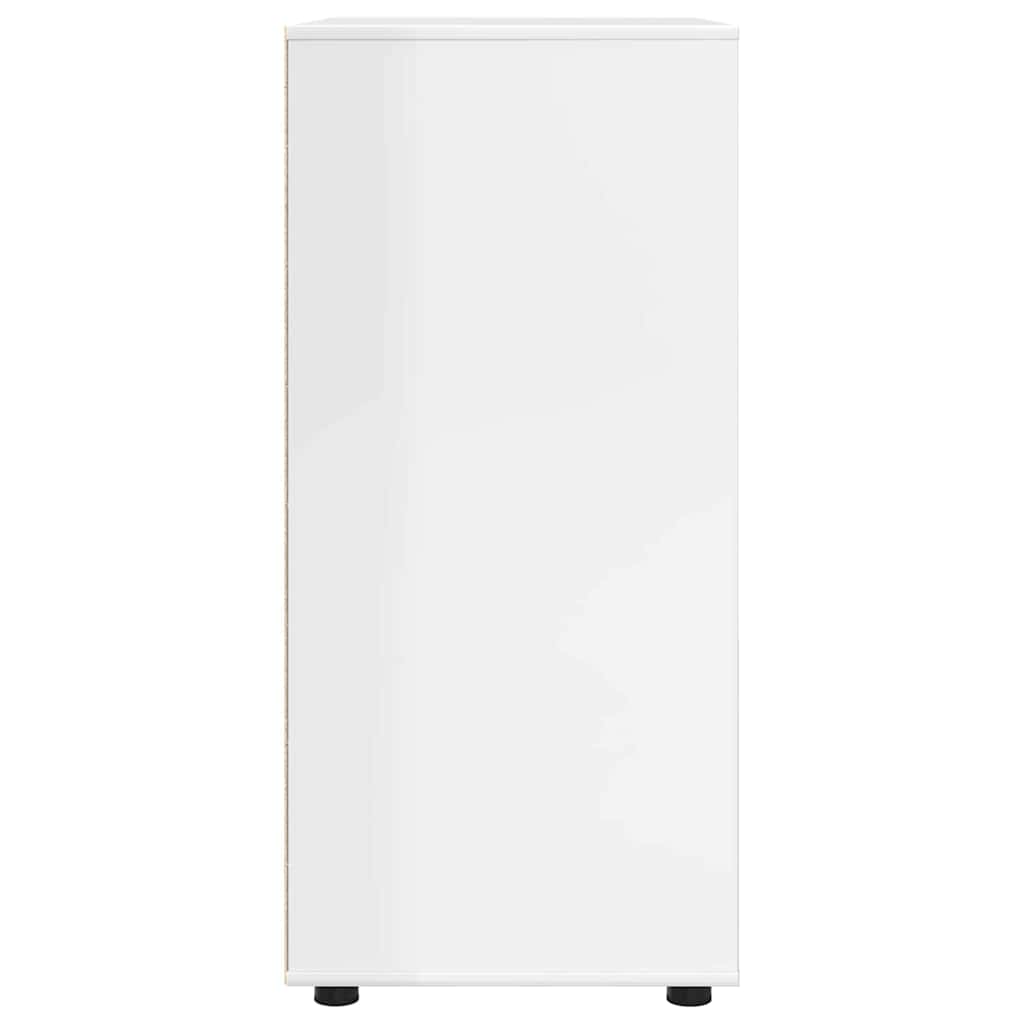 vidaXL Stauraumschränke 2 pcs Hochglanz Weiß 80 x 48 x 105 cm