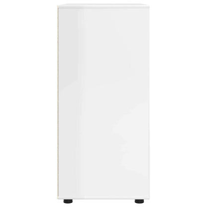 vidaXL Stauraumschränke 2 pcs Hochglanz Weiß 80 x 48 x 105 cm