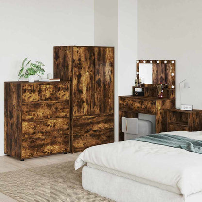 vidaXL Stauraumschränke 2 pcs Geräucherte Eiche 80 x 48 x 105 cm