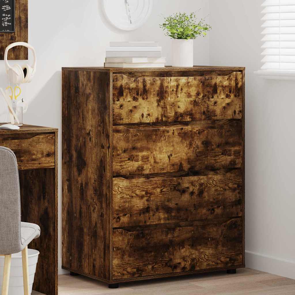 vidaXL Stauraumschränke 2 pcs Geräucherte Eiche 80 x 48 x 105 cm