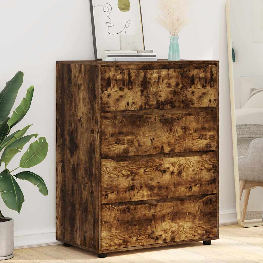 vidaXL Stauraumschränke 2 pcs Geräucherte Eiche 80 x 48 x 105 cm