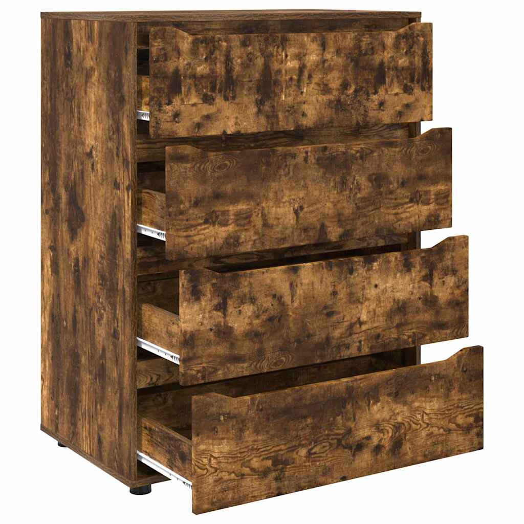 vidaXL Stauraumschränke 2 pcs Geräucherte Eiche 80 x 48 x 105 cm