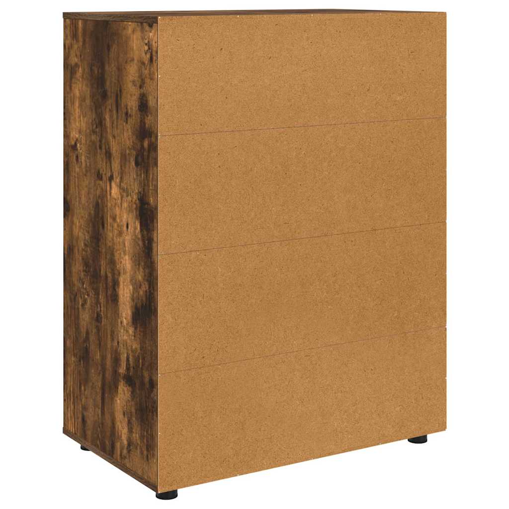vidaXL Stauraumschränke 2 pcs Geräucherte Eiche 80 x 48 x 105 cm