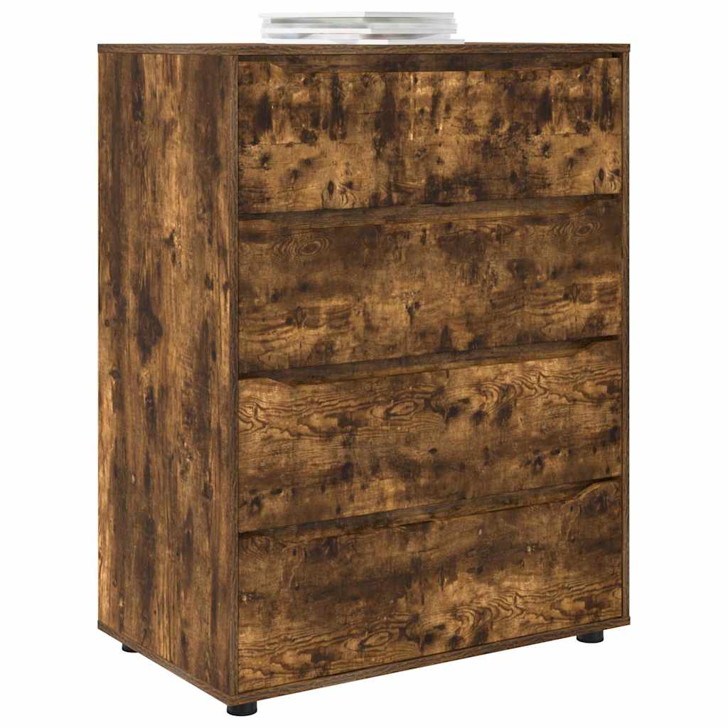 vidaXL Stauraumschränke 2 pcs Geräucherte Eiche 80 x 48 x 105 cm