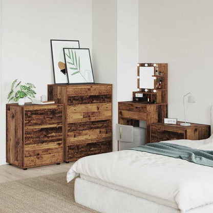 vidaXL Stauraumschränke 2 pcs Altholz 80 x 48 x 105 cm Holzwerkstoff
