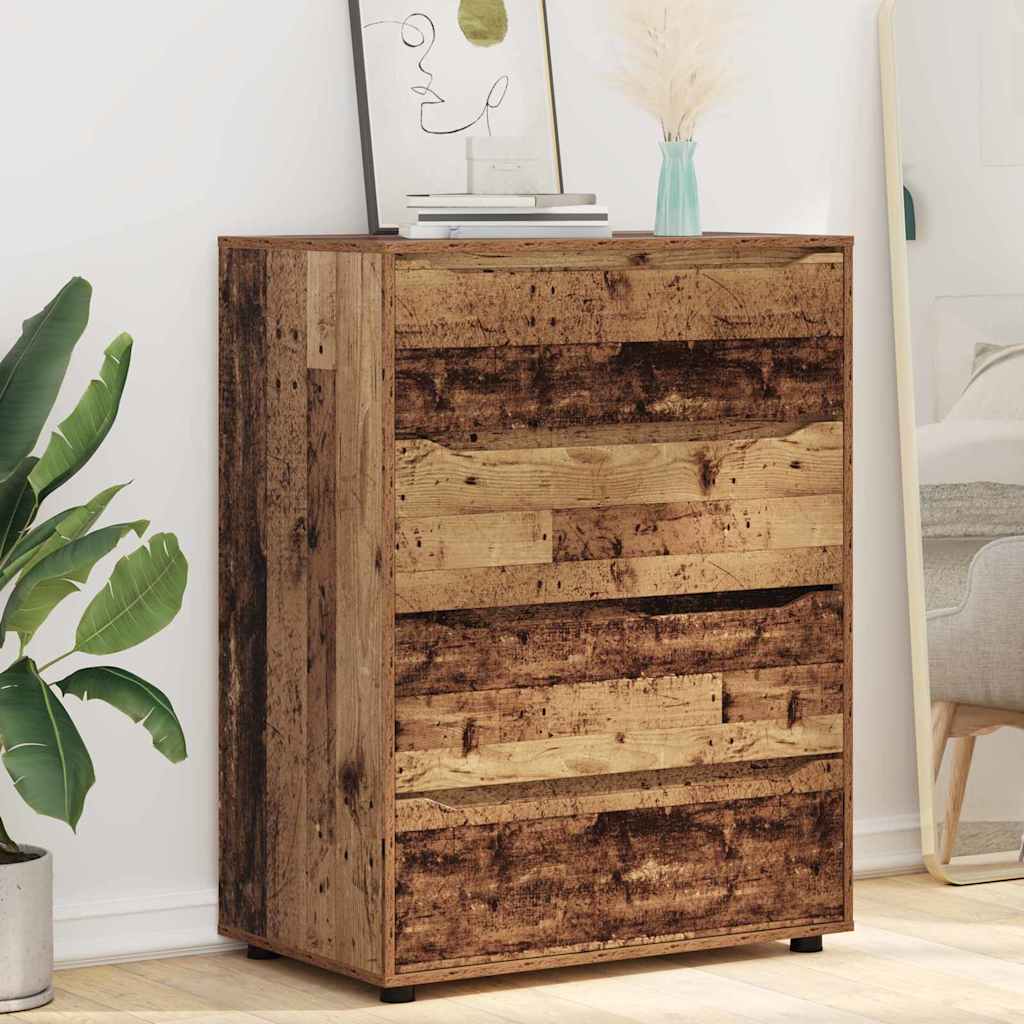vidaXL Stauraumschränke 2 pcs Altholz 80 x 48 x 105 cm Holzwerkstoff