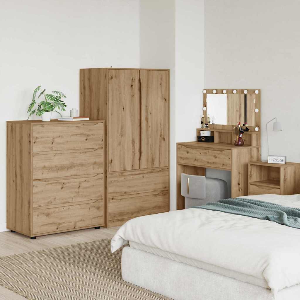 vidaXL Stauraumschränke 2 pcs Artisan-Eiche 80 x 48 x 105 cm