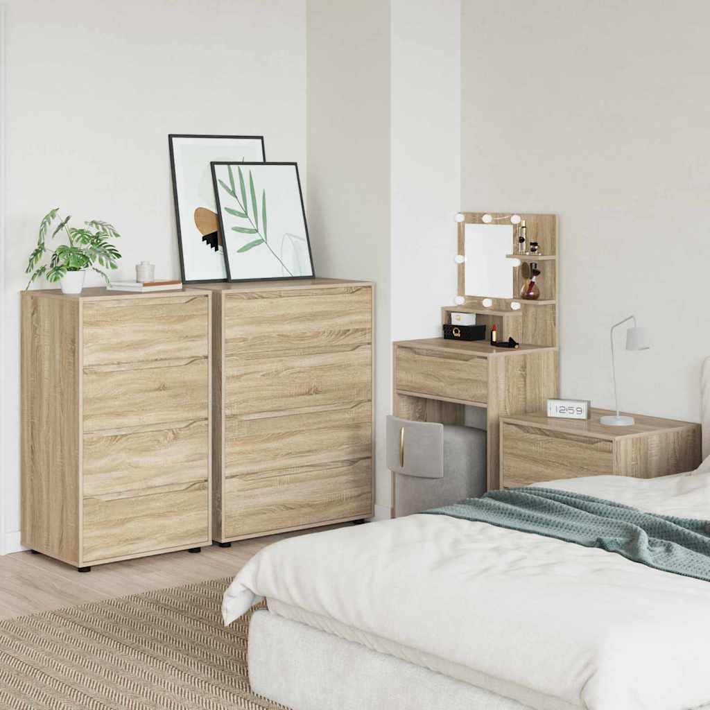 vidaXL Stauraumschränke 2 pcs Sonoma-Eiche 60 x 48 x 105 cm