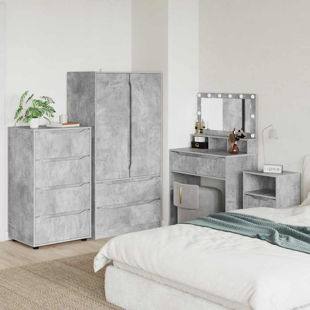 vidaXL Stauraumschränke 2 pcs Beton Grau 60 x 48 x 105 cm