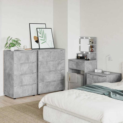 vidaXL Stauraumschränke 2 pcs Beton Grau 60 x 48 x 105 cm