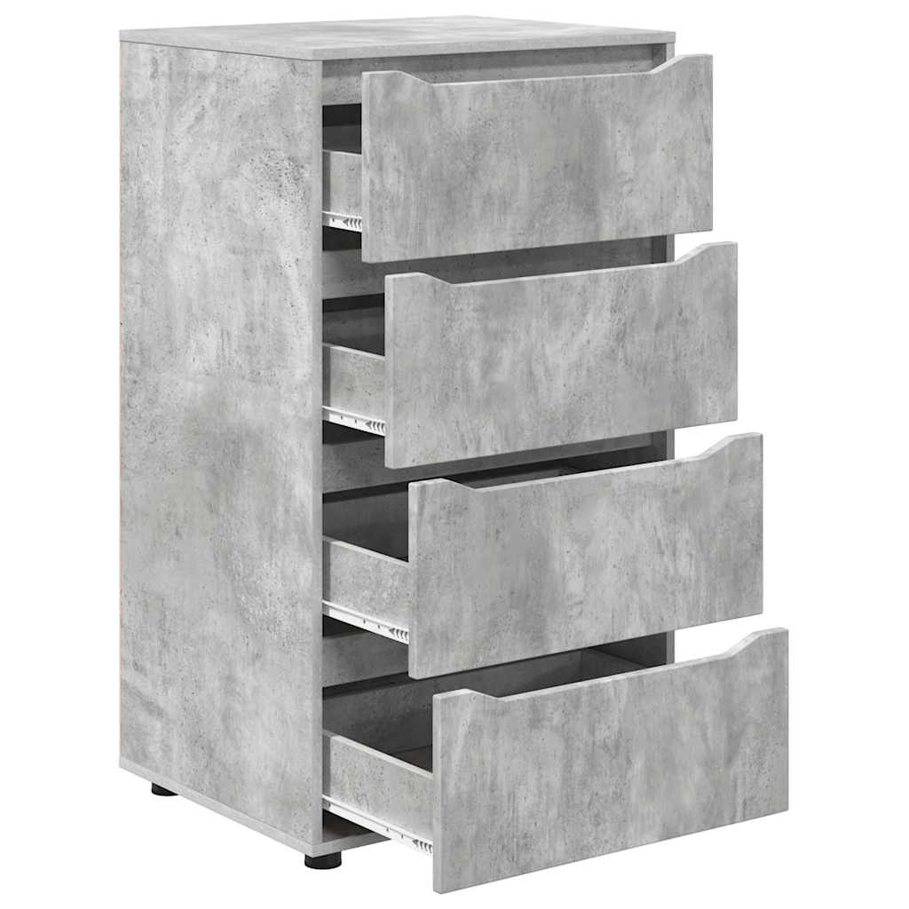 vidaXL Stauraumschränke 2 pcs Beton Grau 60 x 48 x 105 cm