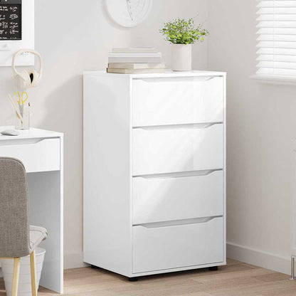vidaXL Stauraumschränke 2 pcs Hochglanz Weiß 60 x 48 x 105 cm