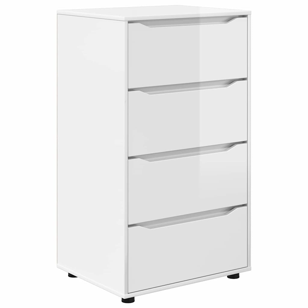 vidaXL Stauraumschränke 2 pcs Hochglanz Weiß 60 x 48 x 105 cm