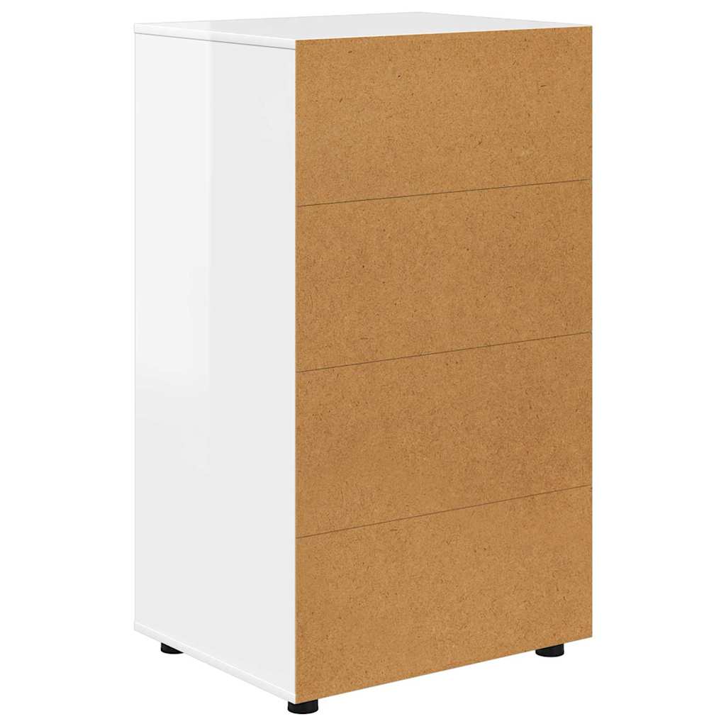 vidaXL Stauraumschränke 2 pcs Hochglanz Weiß 60 x 48 x 105 cm