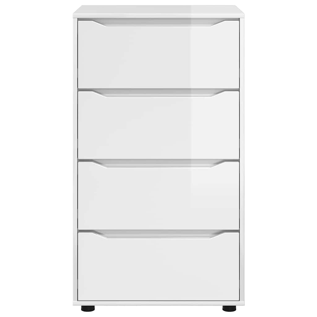 vidaXL Stauraumschränke 2 pcs Hochglanz Weiß 60 x 48 x 105 cm