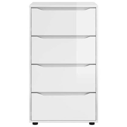 vidaXL Stauraumschränke 2 pcs Hochglanz Weiß 60 x 48 x 105 cm