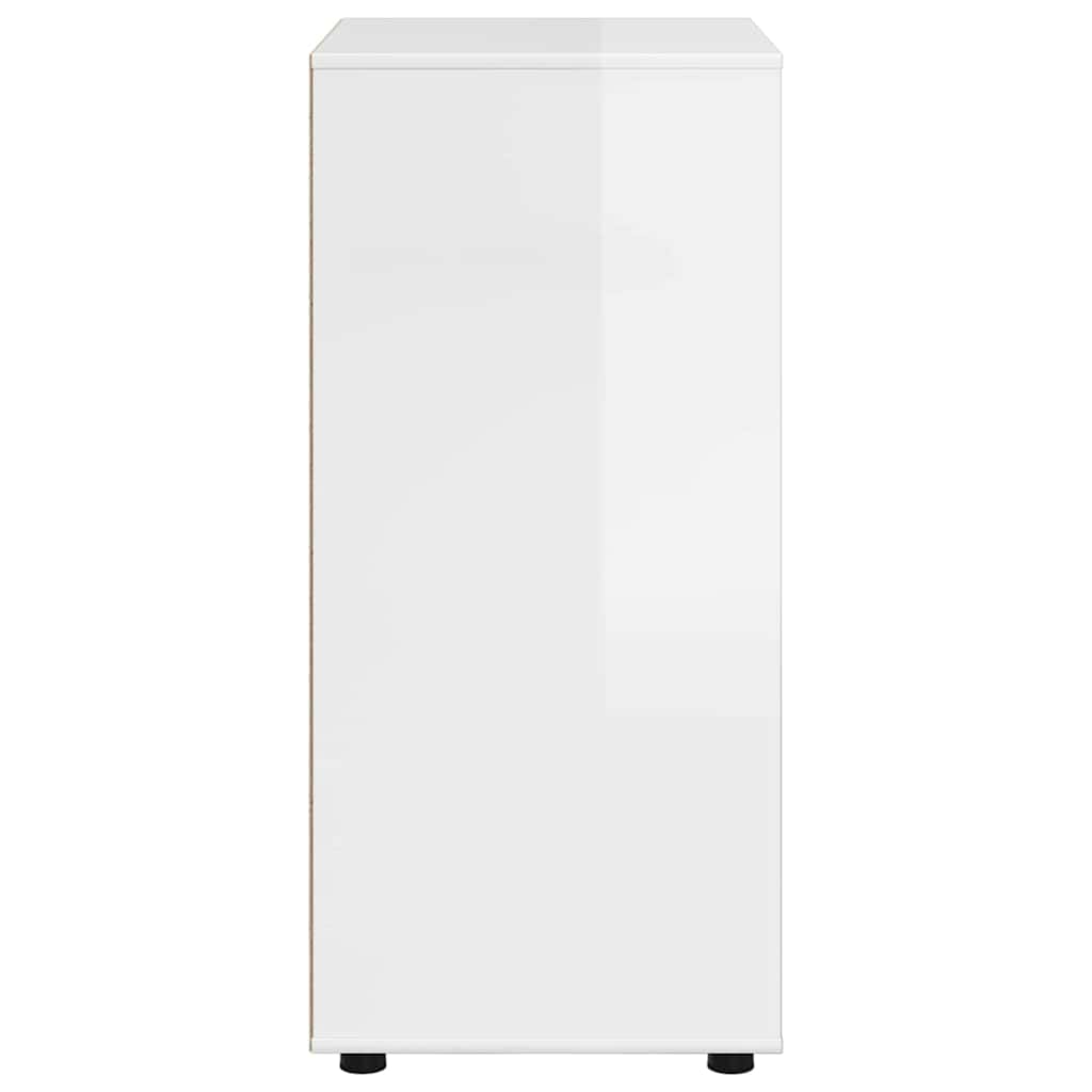vidaXL Stauraumschränke 2 pcs Hochglanz Weiß 60 x 48 x 105 cm