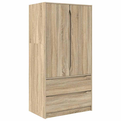 Badezimmerschrank Sonoma-Eiche 79,5 x 49 x 156 cm Holzwerkstoff