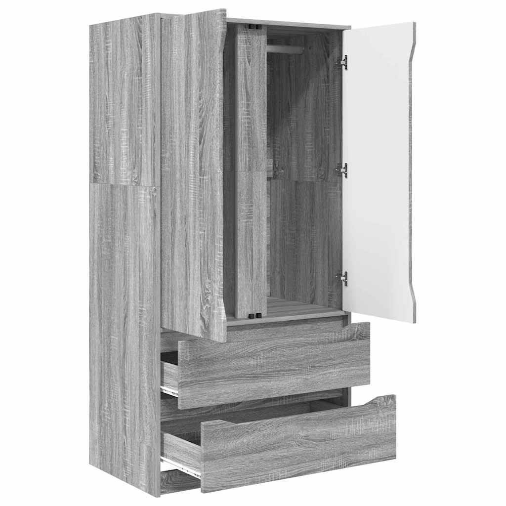 Badezimmerschrank mit Speicher Graues Sonoma 79,5 x 49 x 156 cm