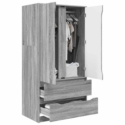 Badezimmerschrank mit Speicher Graues Sonoma 79,5 x 49 x 156 cm