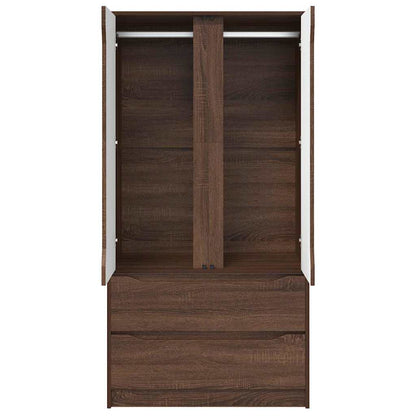 Badezimmerschrank mit Tür Braun Eichen-Optik 79,5 x 49 x 156 cm