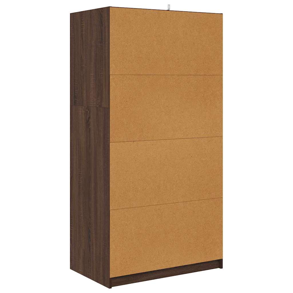 Badezimmerschrank mit Tür Braun Eichen-Optik 79,5 x 49 x 156 cm