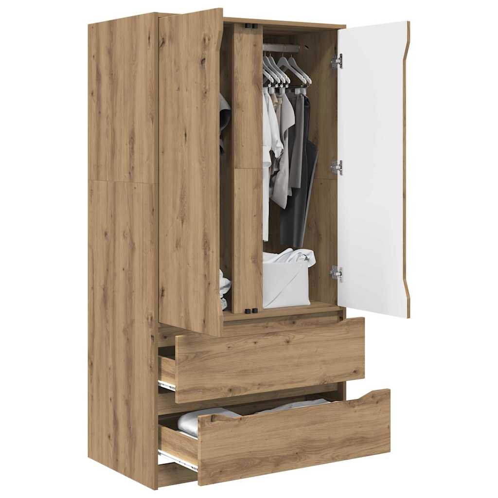 Badezimmerschrank mit Speicher Artisan-Eiche 79,5 x 49 x 156 cm
