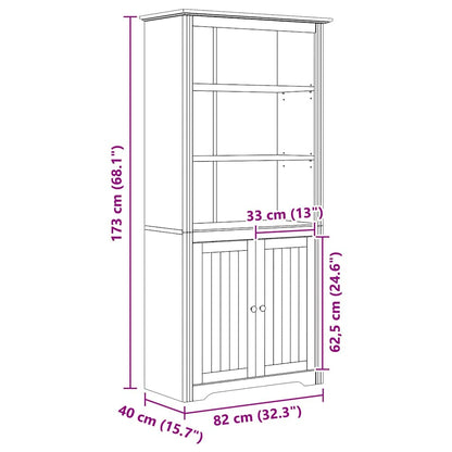 vidaXL Bücherregal BODO Honigbraun 82 x 40 x 173 cm Holzwerkstoff