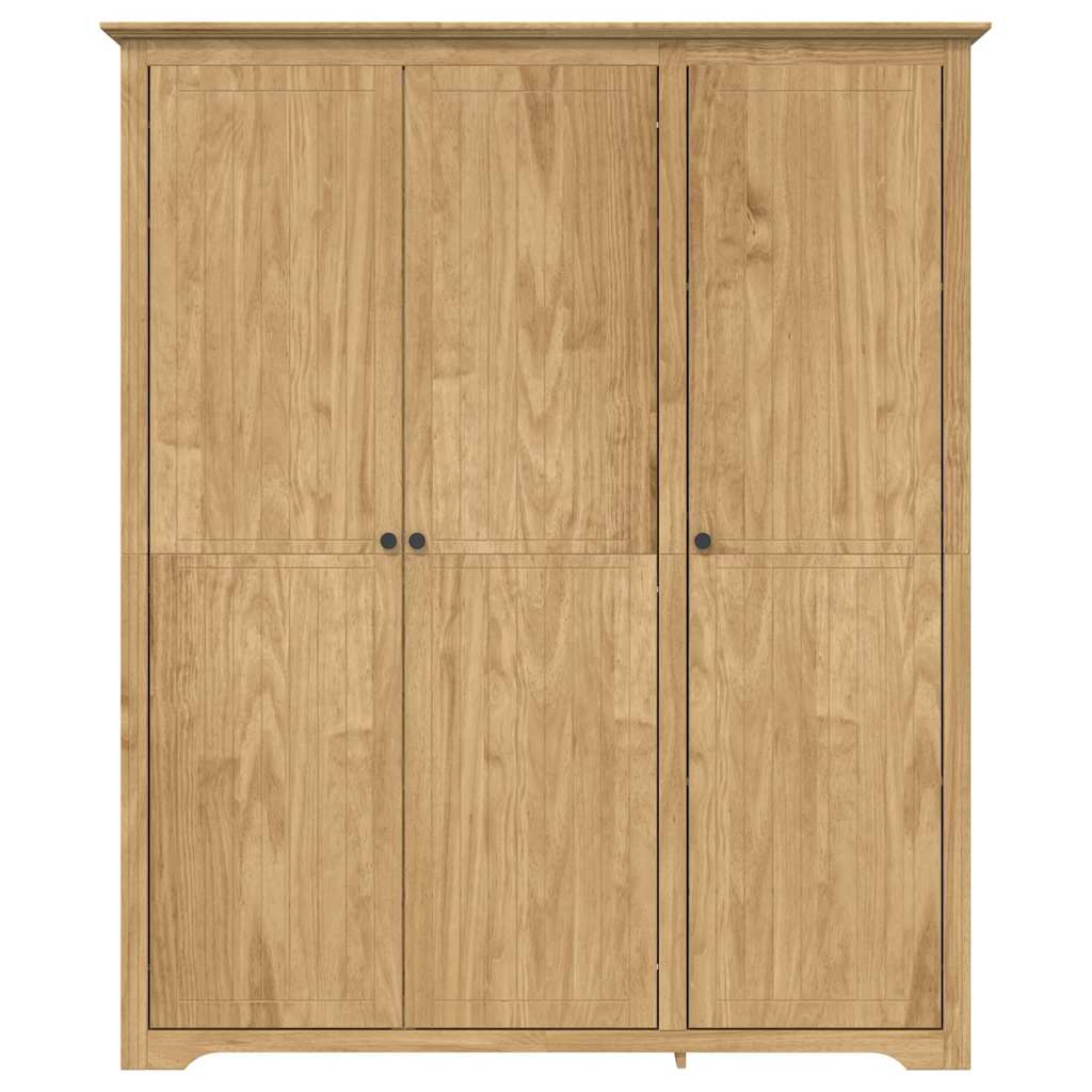Kleiderschrank mit Speicher BODO Honigbraun 146 x 53,5 x 173 cm