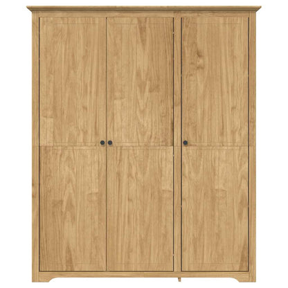 Kleiderschrank mit Speicher BODO Honigbraun 146 x 53,5 x 173 cm
