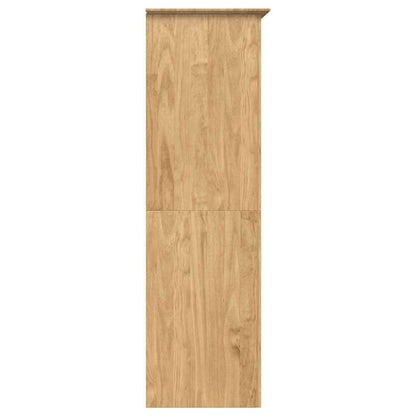 Kleiderschrank mit Speicher BODO Honigbraun 146 x 53,5 x 173 cm