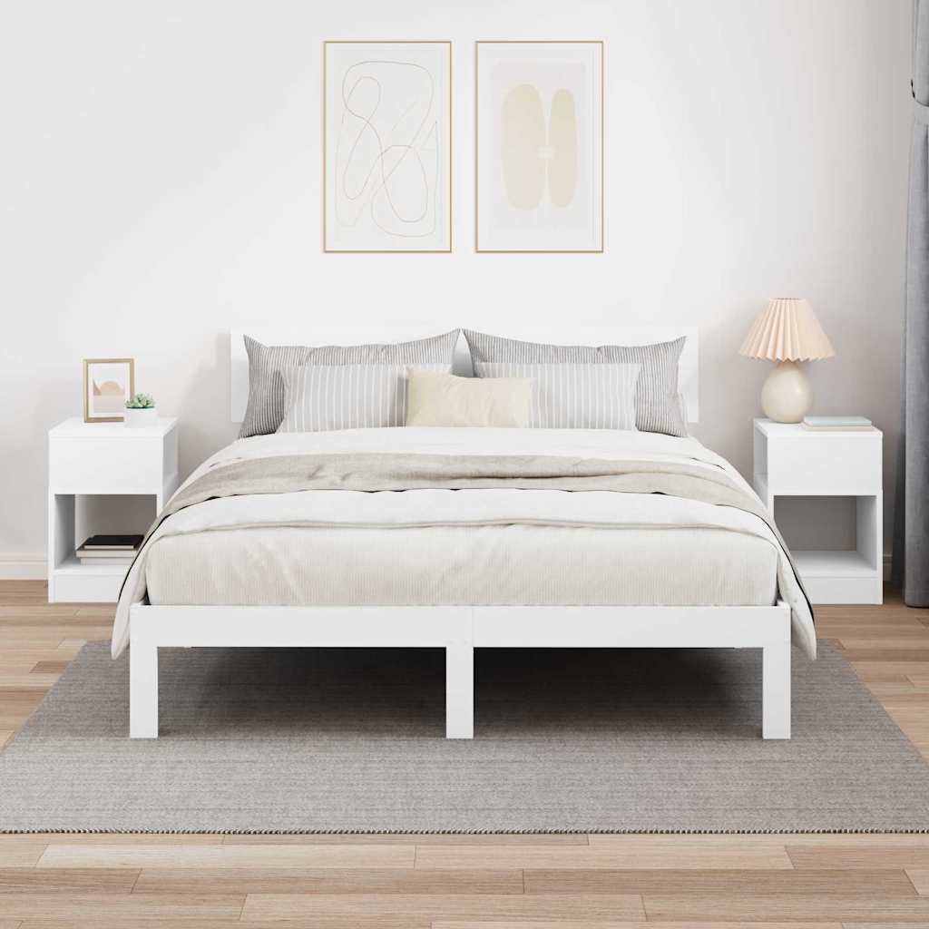 Beistelltisch 2 pcs Weiß 30,5 x 30 x 45 cm Holzwerkstoff