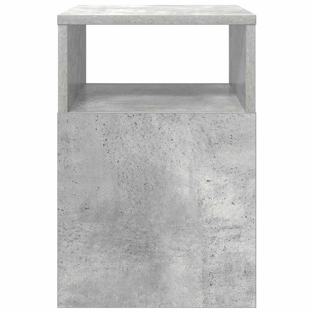 vidaXL Beistelltisch 2 pcs Beton Grau 30,5 x 30 x 45 cm Holzwerkstoff