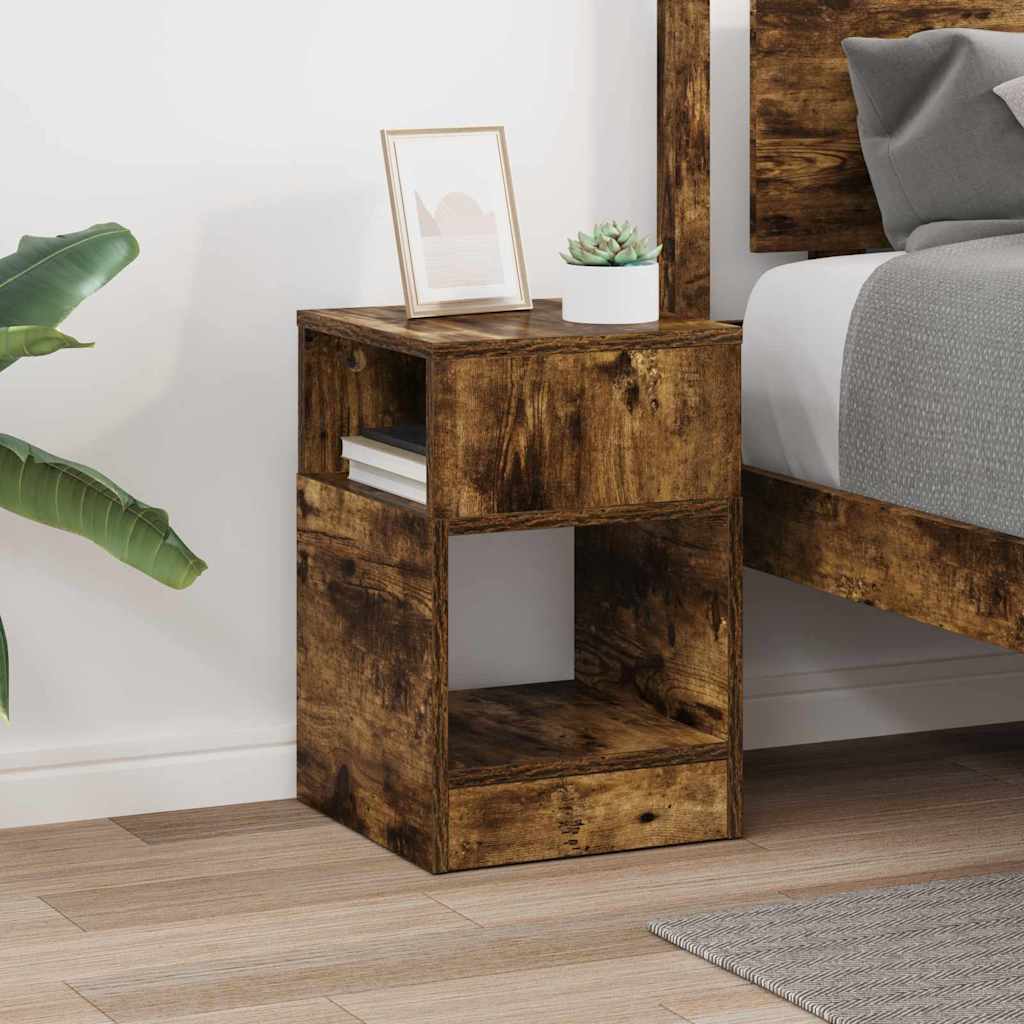 vidaXL Beistelltisch Geräucherte Eiche 30,5 x 30 x 45 cm Holzwerkstoff