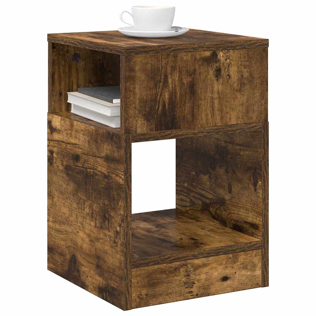 vidaXL Beistelltisch Geräucherte Eiche 30,5 x 30 x 45 cm Holzwerkstoff