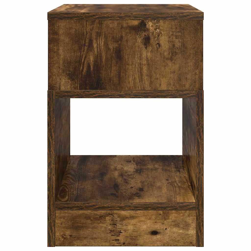vidaXL Beistelltisch 2 pcs Geräucherte Eiche 30,5 x 30 x 45 cm