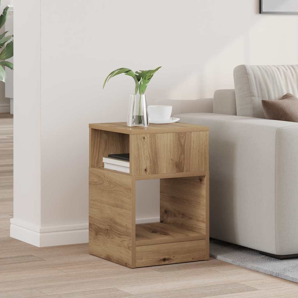 vidaXL Beistelltisch Artisan-Eiche 30,5 x 30 x 45 cm Holzwerkstoff