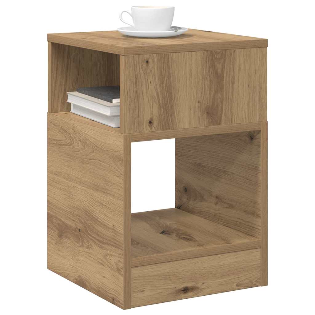 vidaXL Beistelltisch 2 pcs Artisan-Eiche 30,5 x 30 x 45 cm