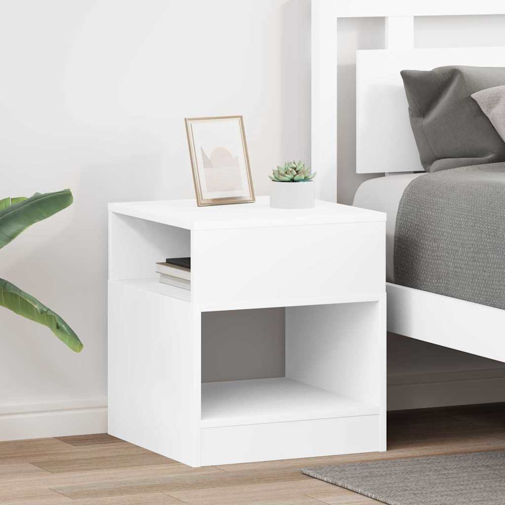 vidaXL Beistelltisch 2 pcs Weiß 40,5 x 40 x 45 cm Holzwerkstoff