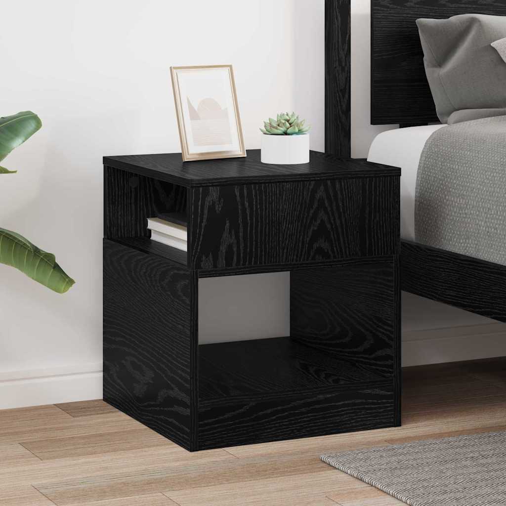 vidaXL Beistelltisch Schwarz Eichen-Optik 40,5 x 40 x 45 cm